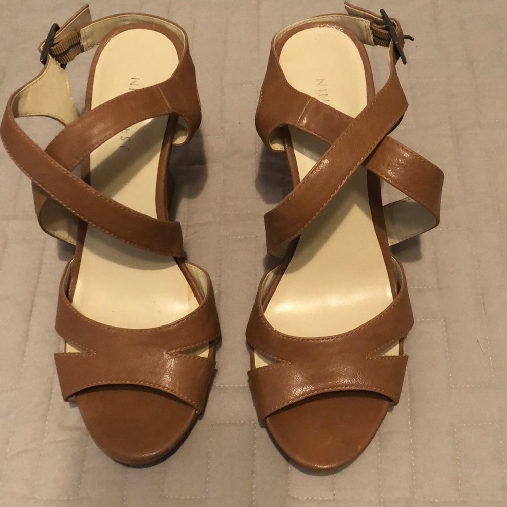 Nine West cage wedges